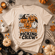 Pumpkin Picking Crew Halloween Family Matching T-Shirt-HFAC