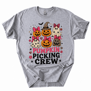 Pumpkin Picking Crew Halloween Family Matching T-Shirt-U9FS