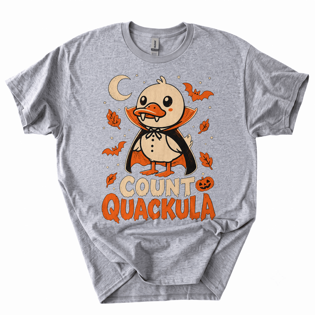 Count Quackula Funny Duck Halloween Costume T-Shirt-GKHF