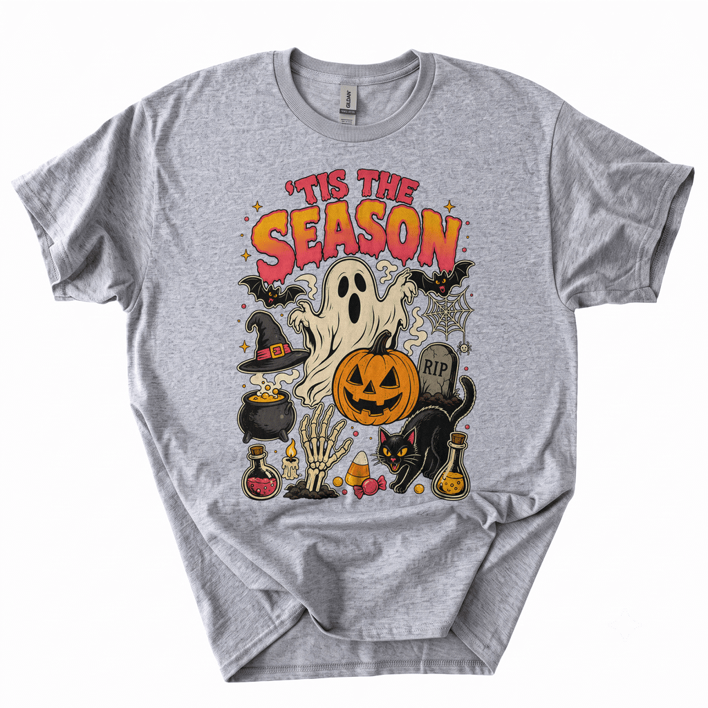 Retro Halloween Tis' The Season T-Shirt-YMKE