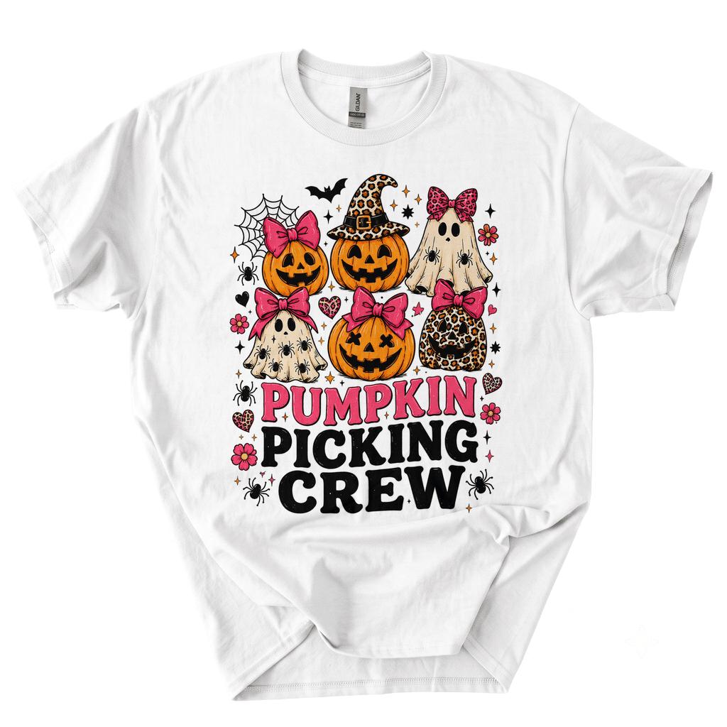 Pumpkin Picking Crew Halloween Family Matching T-Shirt-U9FS